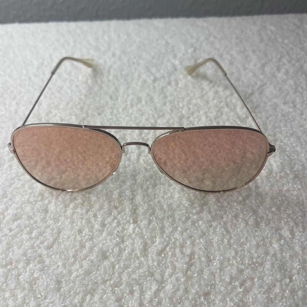 Rose gold reflective sunglasses